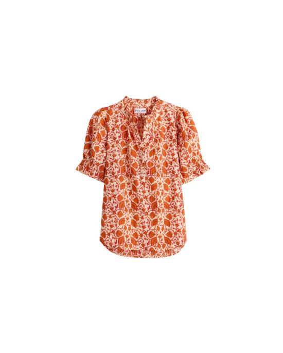  어피스 어파트 블라우스 Apiece Apart Los Altos Top Night Blooms Sorbet