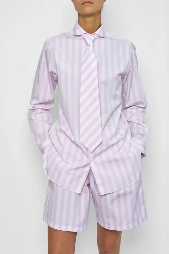  [키즈] 세블린 셔츠 Sebline Chemise De Garcon 셔츠 핑크/화이트 - SEBLINE