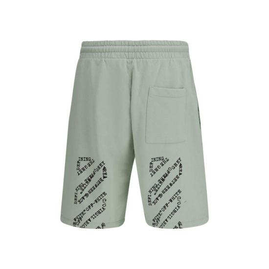 26SS 오프화이트 숏팬츠 투톤 코튼 버뮤다 반바지 - OFF WHITE