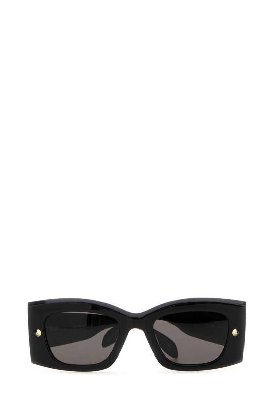  알렉산더 맥퀸 선글라스 블랙 아세테이트 선글라스 - ALEXANDER MCQUEEN
