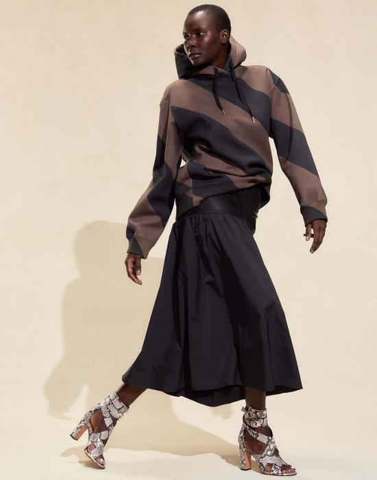  신시아 로리 후드 티셔츠 신시아 로울리 드류 스트라이프 후드 티셔츠 - CYNTHIA ROWLEY
