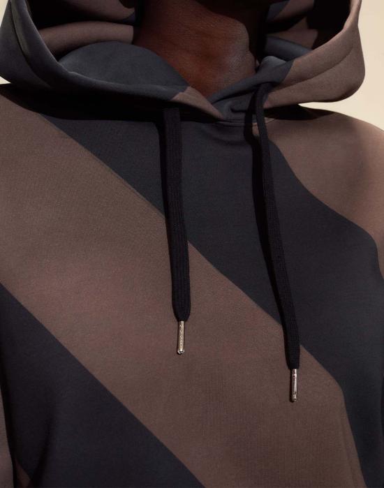  신시아 로리 후드 티셔츠 신시아 로울리 드류 스트라이프 후드 티셔츠 - CYNTHIA ROWLEY