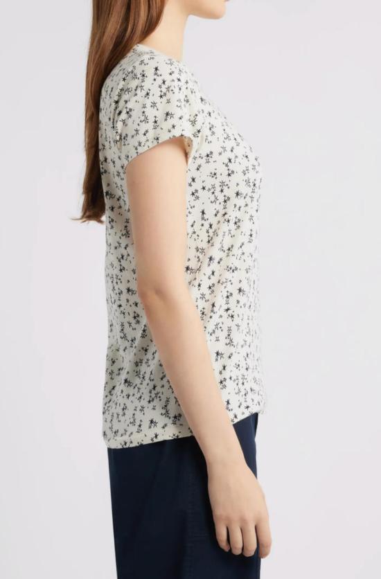  랙앤본 반팔 티셔츠 Rag & Bone All Over Stars 티셔츠 아이보리 멀티 - RAG & BONE