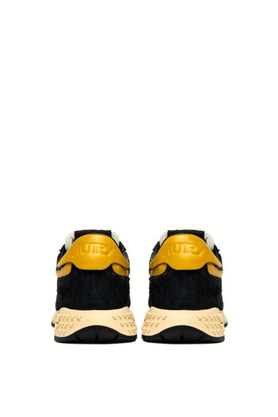 25FW 오트리 릴윈드 로우 나일론 스웨이드 스니커즈 WWLM UT21BLK YELLOW Black - AUTRY