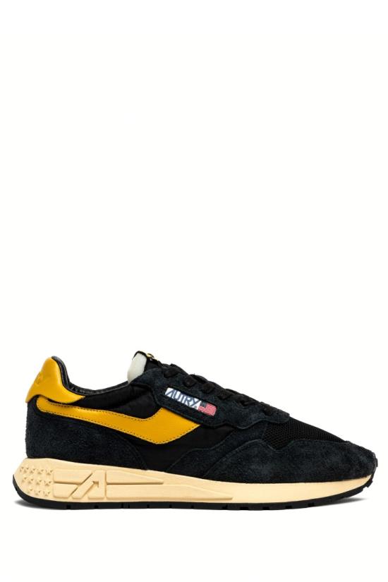 25FW 오트리 릴윈드 로우 나일론 스웨이드 스니커즈 WWLM UT21BLK YELLOW Black