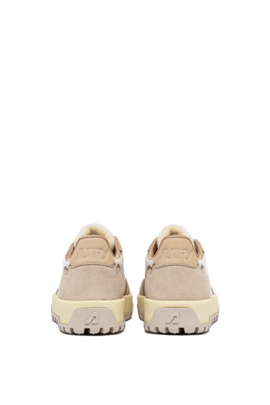 25SS 오트리 WILDPACE 로우 스니커즈 코듀라 앤 가죽 LDLW AK03WHIS SAND Neutrals - AUTRY
