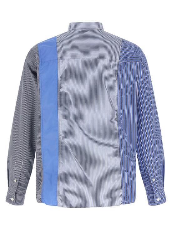 꼼데가르송 셔츠 Comme Des Garçons 블루 코튼 블라우스 - COMME DES GARCONS