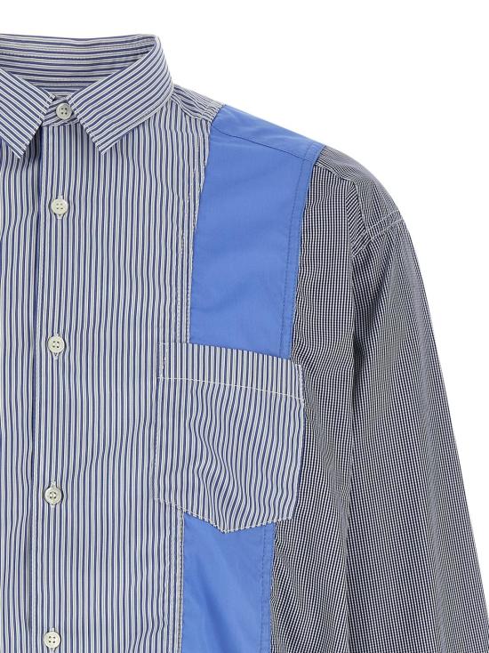  꼼데가르송 셔츠 Comme Des Garçons 블루 코튼 블라우스 - COMME DES GARCONS