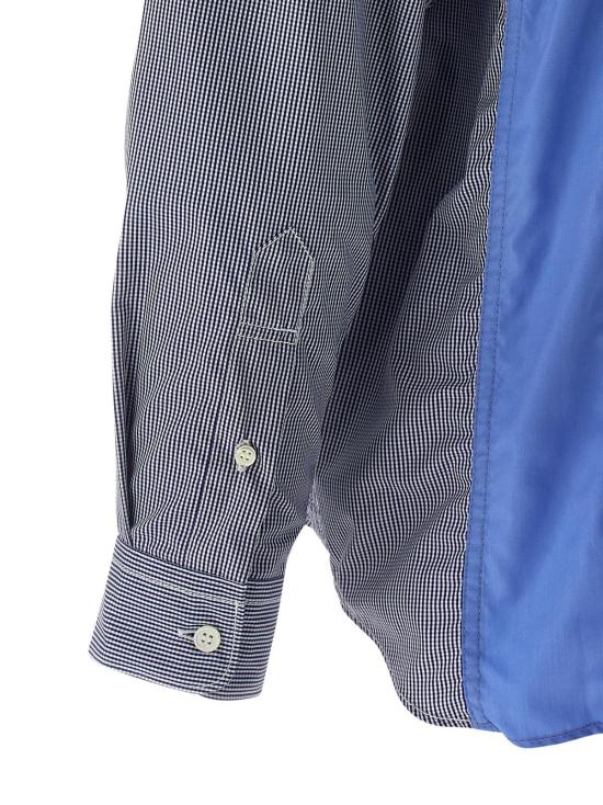  꼼데가르송 셔츠 Comme Des Garçons 블루 코튼 블라우스 - COMME DES GARCONS