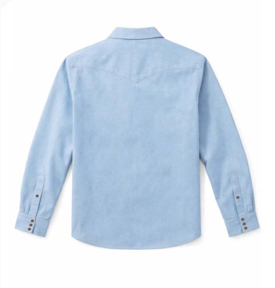  El Sussi 셔츠 엘 수시 여름 데님 랜치  블루 멀티 스트라이프 - OTHER BRANDS