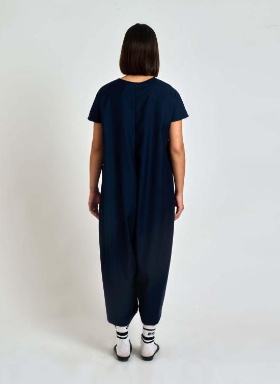  카렘 점프수트 Kaarem Dahlia Pleatstay 포켓 Onesie 다크 블루 - KAAREM
