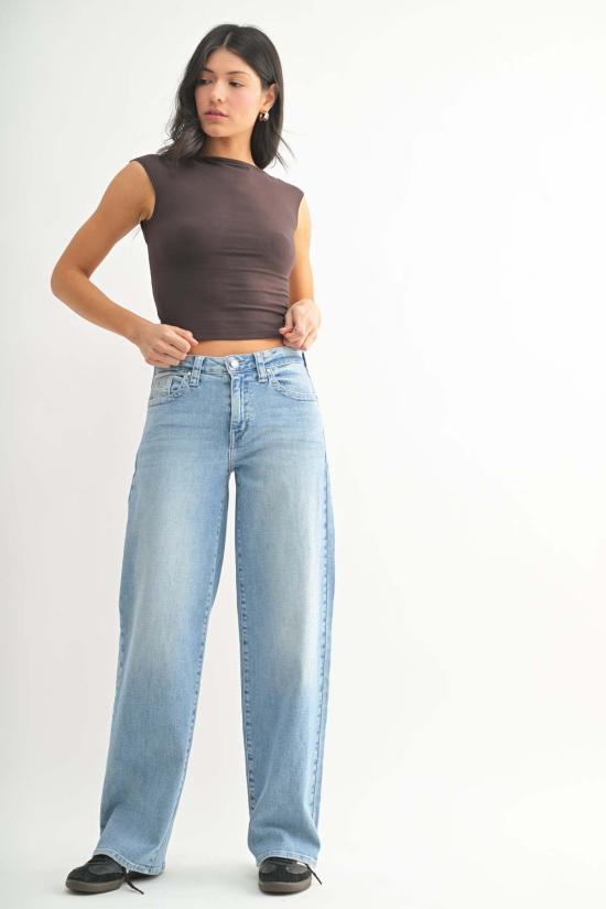 저스트 블랙 데님 데님 팬츠 BP483J BLUE - JUST BLACK DENIM