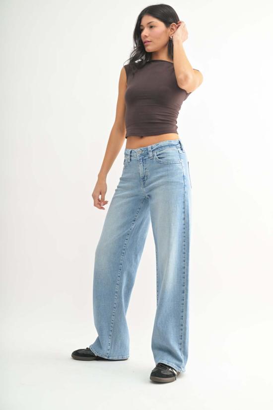  저스트 블랙 데님 데님 팬츠 BP483J BLUE - JUST BLACK DENIM