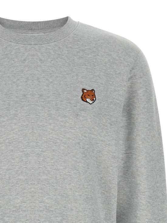  메종키츠네 긴팔 티셔츠 메종 키츠네 코튼 스웨트셔츠 그레이 - MAISON KITSUNE