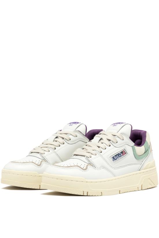 25SS 오트리 CLC 로우탑 레더 스니커즈 ROLW MY05WHT CAMEOGREEN Neutrals - AUTRY
