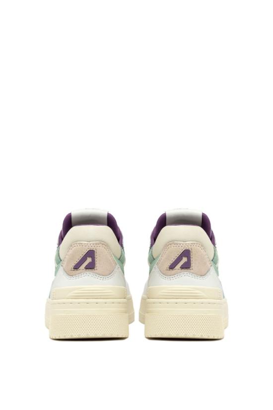 25SS 오트리 CLC 로우탑 레더 스니커즈 ROLW MY05WHT CAMEOGREEN Neutrals - AUTRY