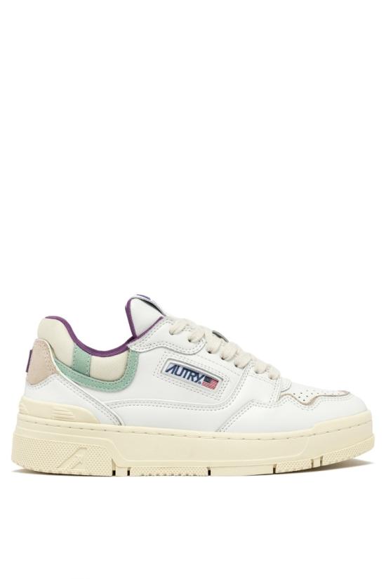 25SS 오트리 CLC 로우탑 레더 스니커즈 ROLW MY05WHT CAMEOGREEN Neutrals