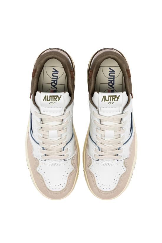 25SS 오트리 CLC 레더 스니커즈 ROLM MC02WHT CVRTGREEN Neutrals - AUTRY