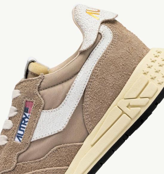 25FW 오트리 릴윈드 로우 나일론 스웨이드 스니커즈 WWLM NC08WH WHT PEP Neutrals - AUTRY