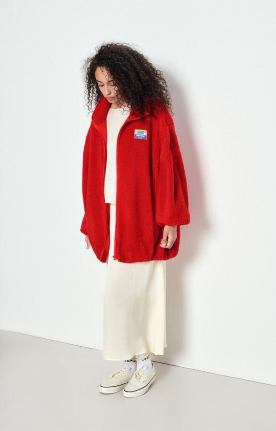  아메리칸 빈티지 자켓 호크타운 롱 집업 플리스 재킷 러브 러브 - AMERICAN VINTAGE