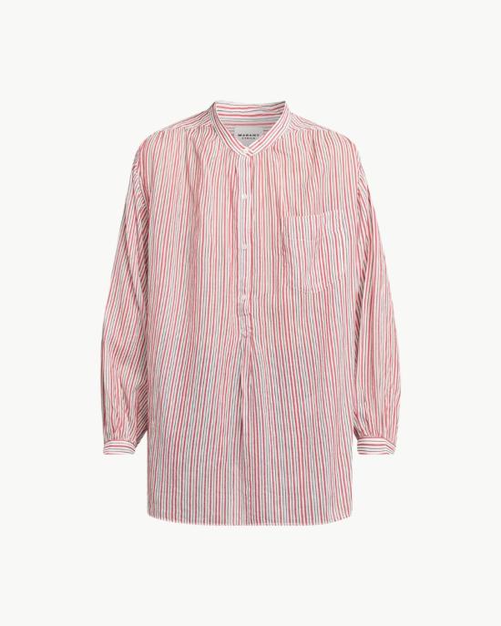  이자벨마랑 셔츠 Isabel Marant 사파 탑 에크루/레드