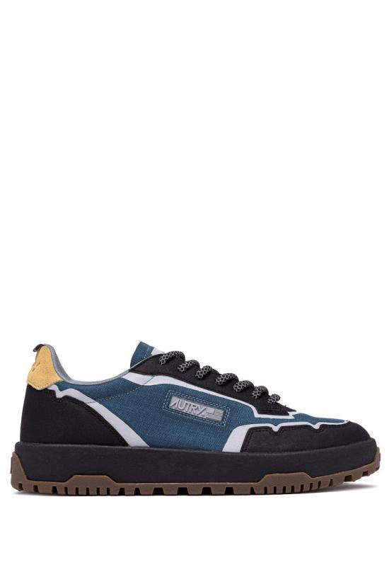 25FW 오트리 WILDPACE 로우 스니커즈 립스탑 나일론 가죽 LDLM RU08DKBL BLK Black