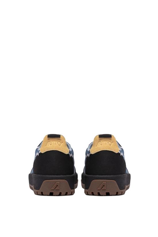 25FW 오트리 WILDPACE 로우 스니커즈 립스탑 나일론 가죽 LDLM RU08DKBL BLK Black - AUTRY