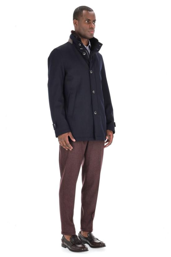 25FW 에르노 사선 울 카코트 IM000369U 331869200 Black - HERNO
