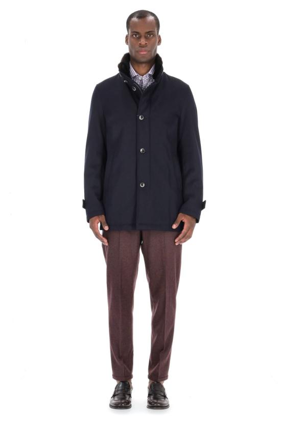 25FW 에르노 사선 울 카코트 IM000369U 331869200 Black - HERNO