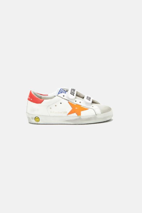  [키즈] 골든구스 슈즈 GYF00111 F001176 80880 WHITE ORANGE FLUORESCENT STAR