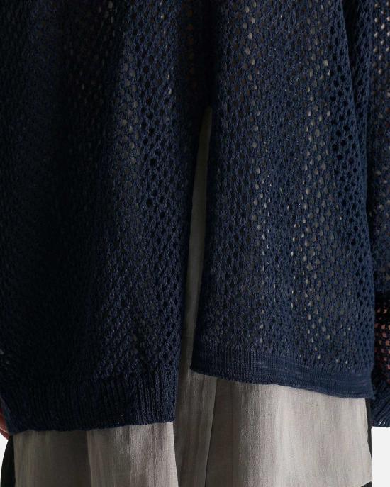 요지 야마모토 긴팔 티셔츠 뿌르 옴므 메쉬 패널 - YOHJI YAMAMOTO