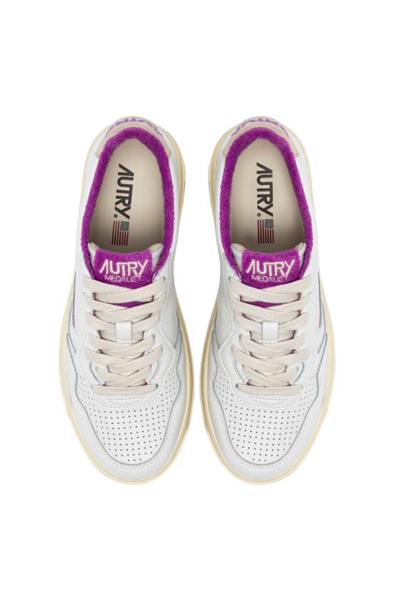 25SS 오트리 메달리스트 로우 레더 스니커즈 AULW VS04WHT HYVL White - AUTRY