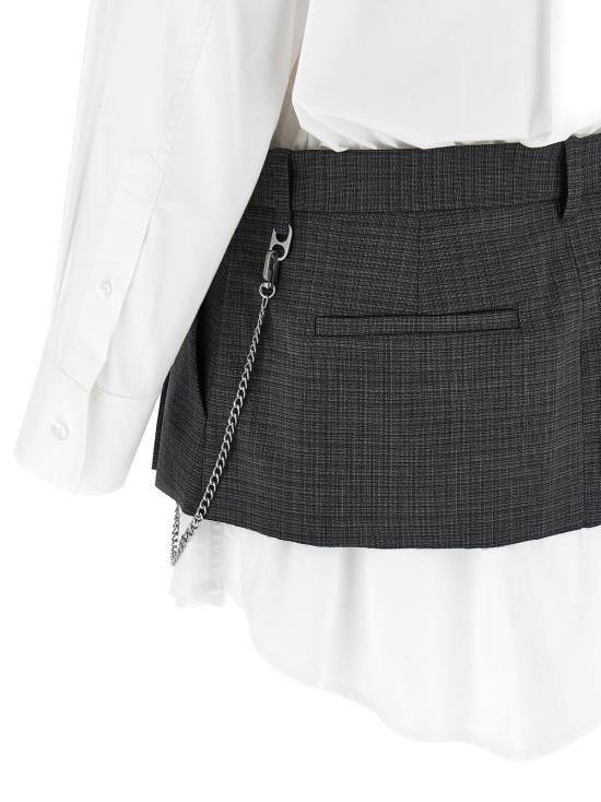  알렉산더 왕 숏 원피스 프리스타일 셔츠 드레스 멀티컬러 - ALEXANDER WANG