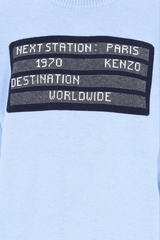 25FW 겐조 니트웨어 FF65PU7473CE64 Blue - KENZO