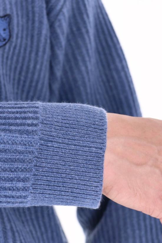 25FW 메종키츠네 폭스 헤드 울 립드 폴로 티셔츠 PM00213KT11490330 Blue - MAISON KITSUNE