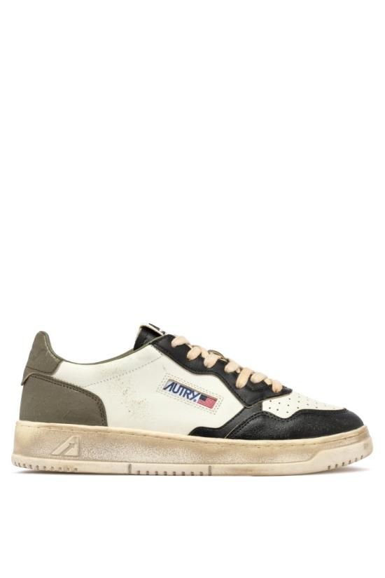25SS 오트리 슈퍼 빈티지 메달리스트 로우 레더 스니커즈 AVLM SV46WHT CVGR BLK Neutrals