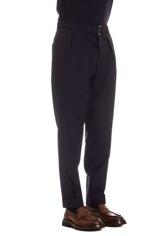  오피신 제네랄 스트레이트 팬츠 MTLG469DARK NAVY Black - OFFICINE GENERALE