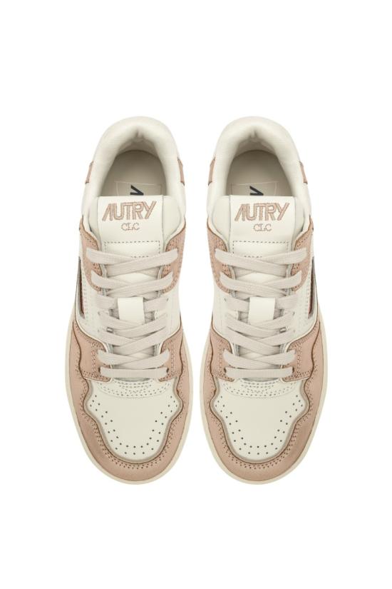 25SS 오트리 CLC 로우탑 레더 스니커즈 ROLW MB03WHT COPPER Neutrals - AUTRY