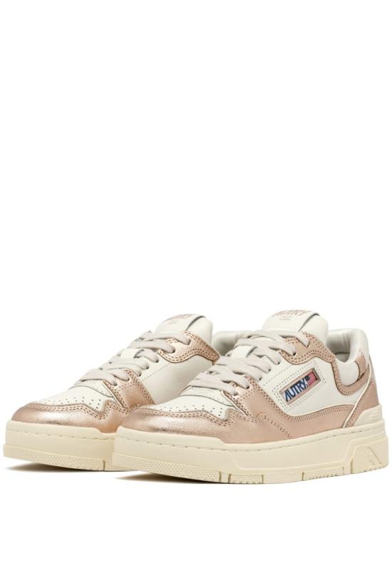 25SS 오트리 CLC 로우탑 레더 스니커즈 ROLW MB03WHT COPPER Neutrals - AUTRY