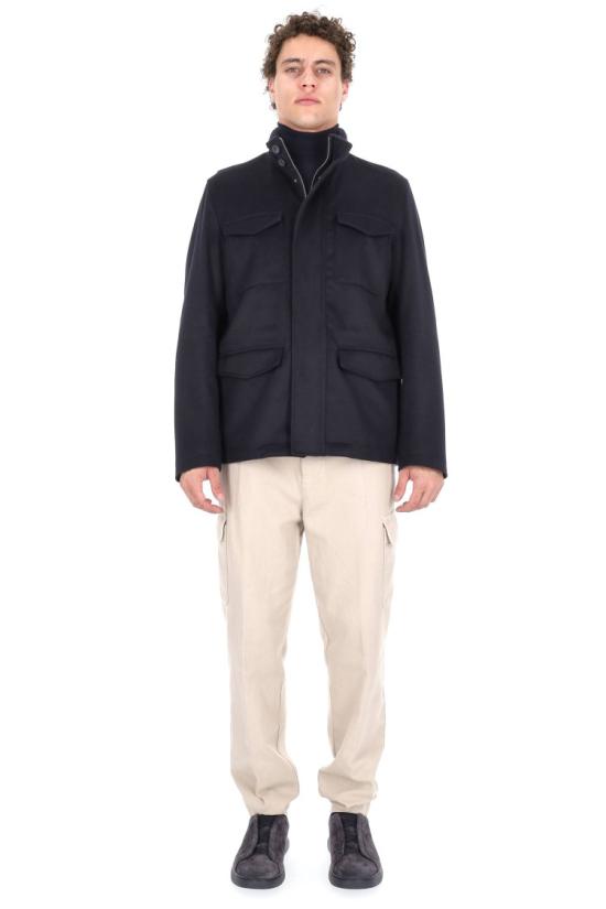 25FW 에르노 울 캐시미어 & 에코에이지 필드 자켓 FI000128U 333189200 Black