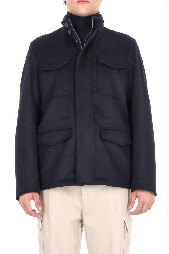 25FW 에르노 울 캐시미어 & 에코에이지 필드 자켓 FI000128U 333189200 Black - HERNO