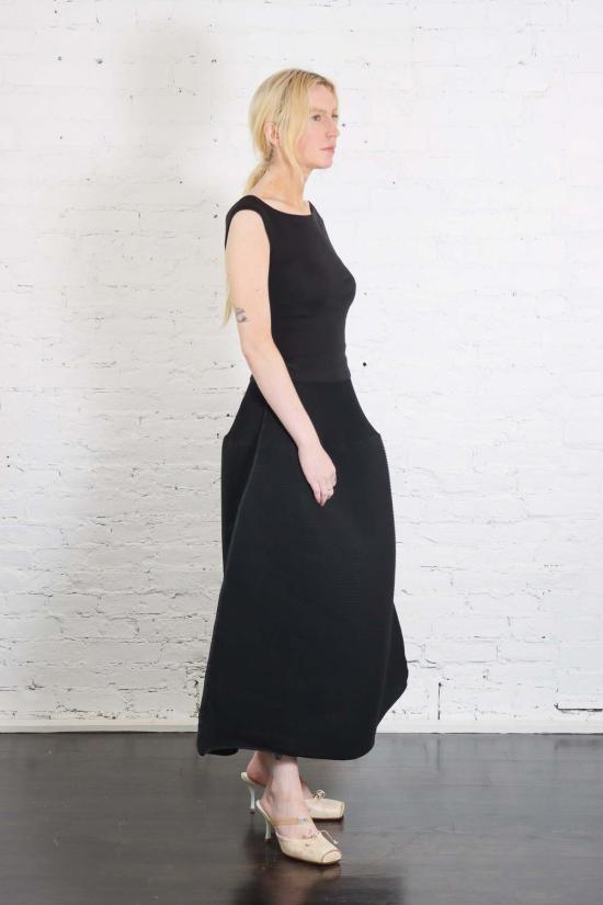  멜리타 바우마이스터 스커트 Melitta Baumeister 리플  블랙 - MELITTA BAUMEISTER