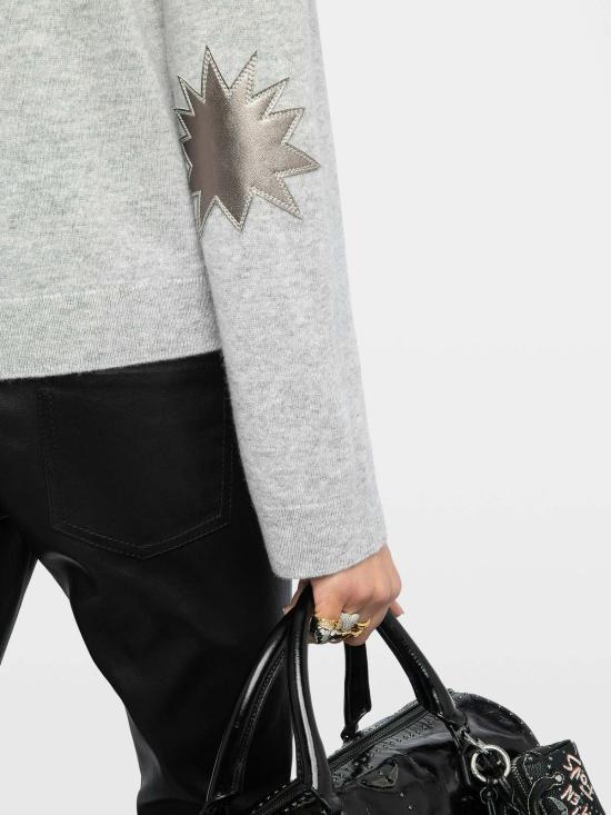  자딕앤볼테르 스웨터 Zadig & Voltaire Cara  라이트 그레이 - ZADIG & VOLTAIRE