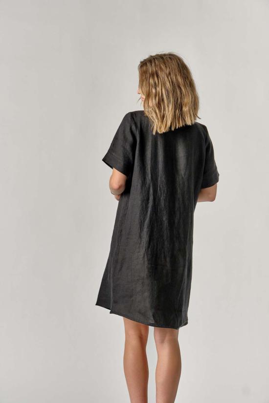  파뮤트 어패럴 미디 원피스 Pamut Apparel Usa Paris 드레스 차콜 - PAMUT APPAREL