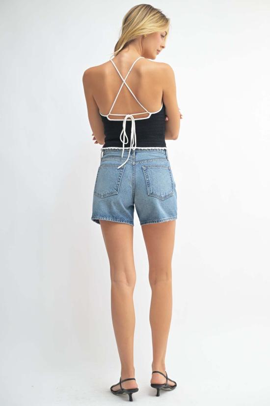  저스트 블랙 데님 데님 숏팬츠 BH507N BLUE - JUST BLACK DENIM