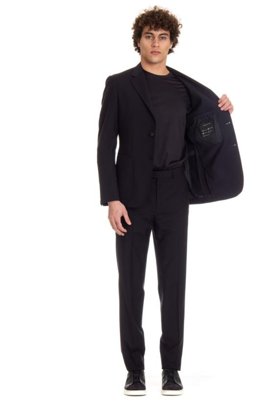  에르메네질도제냐 수트 722744A7 2XPYGX412 Black - ERMENEGILDO ZEGNA