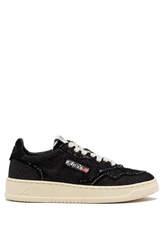 25SS 오트리 메달리스트 로우 레더 스니커즈 AULW DE04DENIM DENIM BLACK