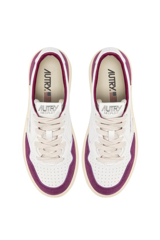 25SS 오트리 메달리스트 로우 레더 스니커즈 AULW GS39WHT SCRLT Neutrals - AUTRY