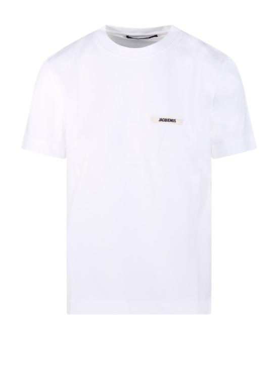 26FW 자크뮈스 그로그랭 로고 솟슬리브 티셔츠 TSW00550AJ00029 100 WHITE