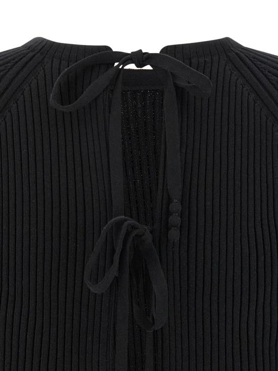  토리버치 가디건 토리 버치 골지 코튼  블랙 - TORY BURCH